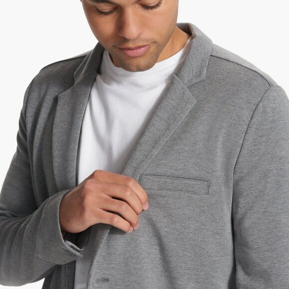 Vuori Men's Vail Knit Blazer in Heather Gray Size XL V571 - Picture 10 of 11